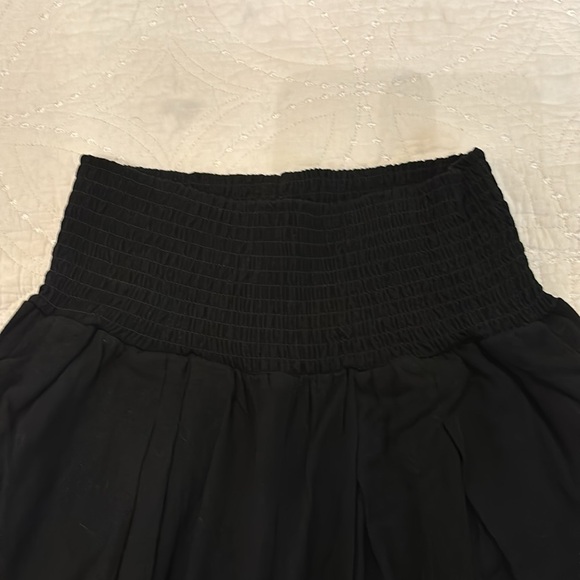 Wide leg wide smocked waist pull on pants - Picture 3 of 9